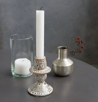 Ljushållare Retro från House Doctor med glasljus och vas