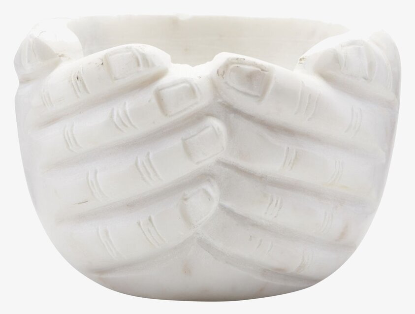 Skål Hands Marmor från House Doctor, vit marmor med händer
