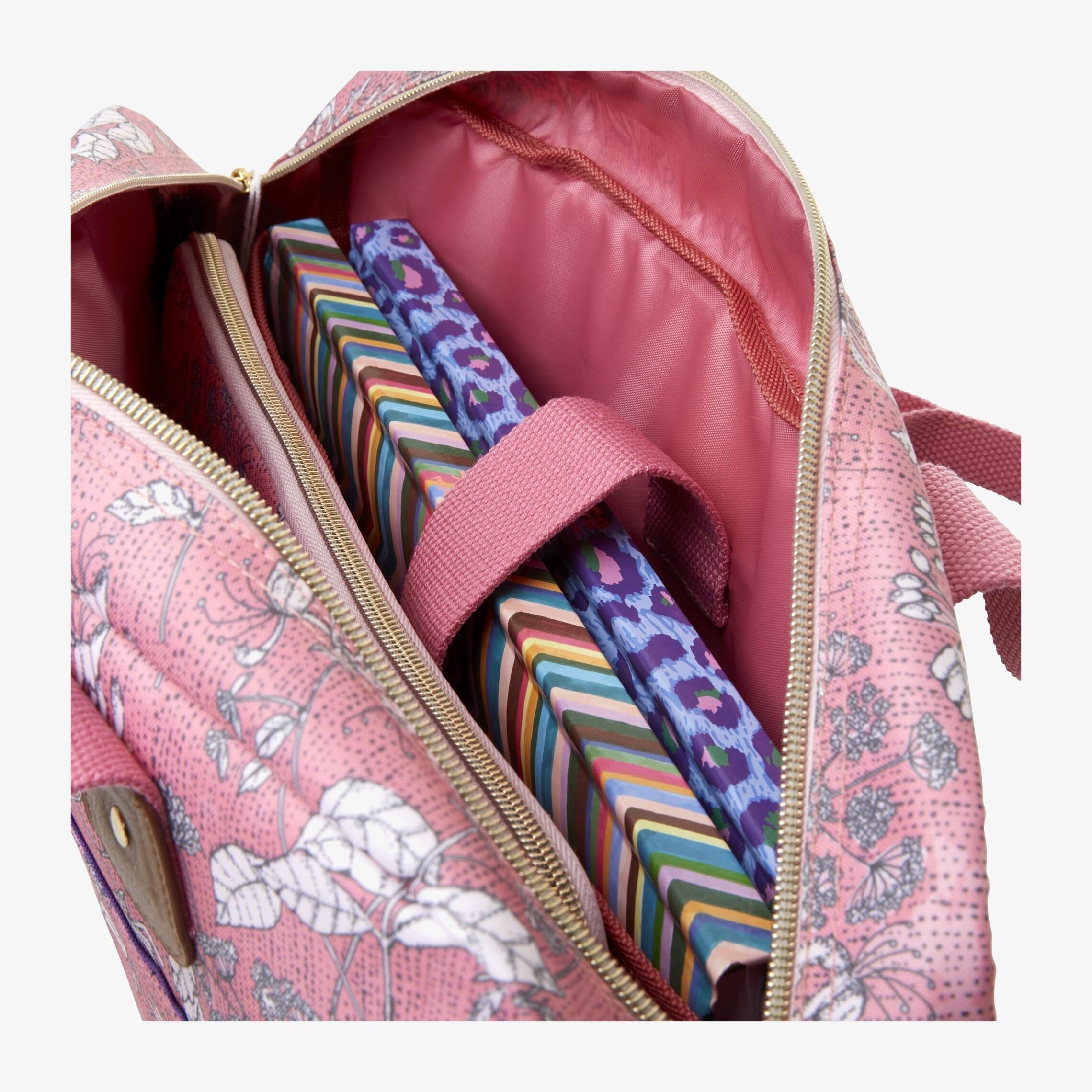 Väska Laptop Chervil Print från Rice med rosa blommönster