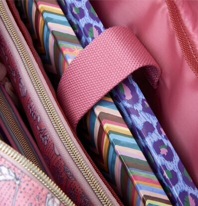 Väska Laptop Chervil Print från Rice med rosa interiör