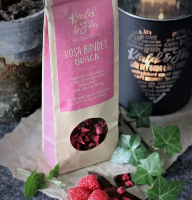 Chokladbräck Rosa Bandet från Majas Cottage med hallon