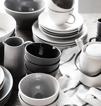 Kökshandduk Mörkgrå/Vit från Ernst i ett modernt kök