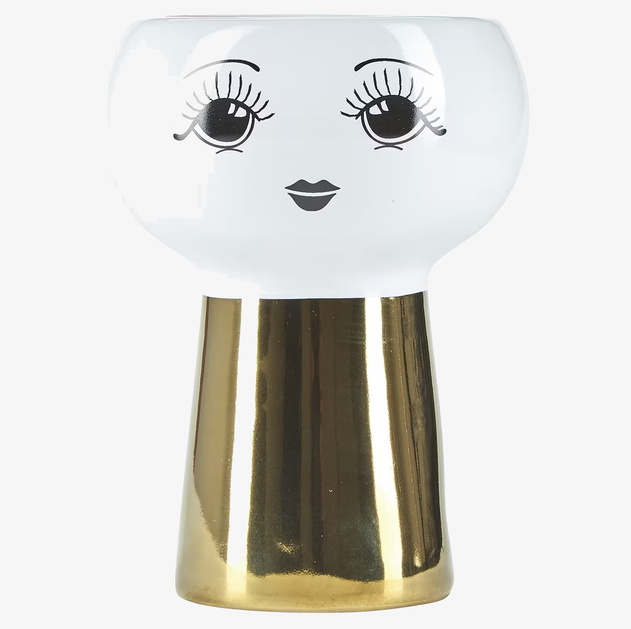 Blomkruka På Fot - Opened Eyes från Miss Etoile i vit och guld