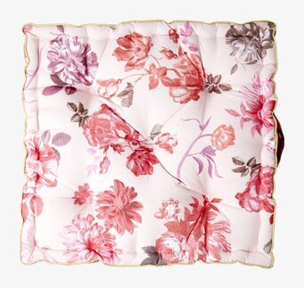 Golvkudde Rose Print från Rice med livfullt blommönster