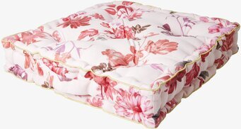 Golvkudde Rose Print från Rice med blommigt rosentryck