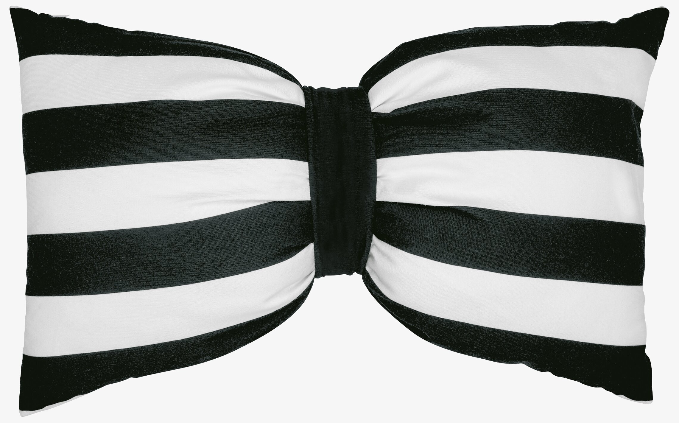 Prydnadskudde Rosett från Miss Etoile med svartvita ränder