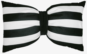 Prydnadskudde Rosett från Miss Etoile med svartvita ränder