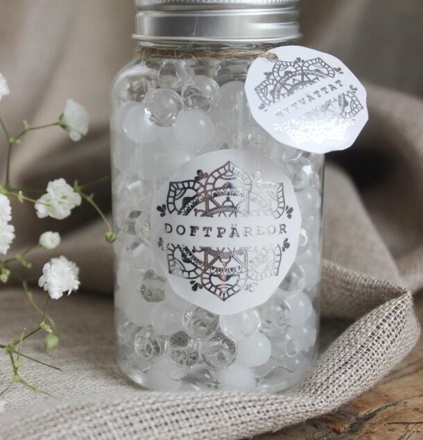 Doftpärlor från Majas Cottage i glasburk med skruvkork