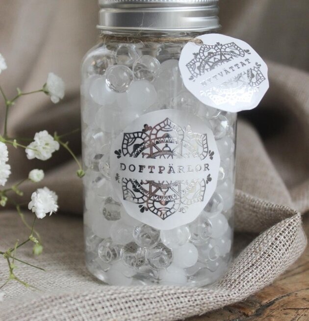 Doftpärlor från Majas Cottage i glasburk med skruvkork