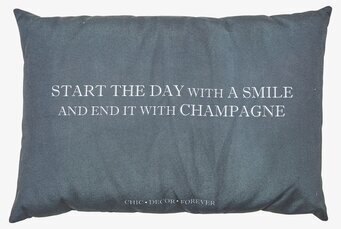Prydnadskudde - Start The Day från Miss Etoile i grått