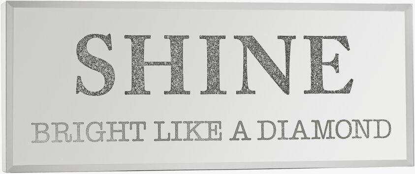 Ljusbox - Shine från Miss Etoile med glittrande text