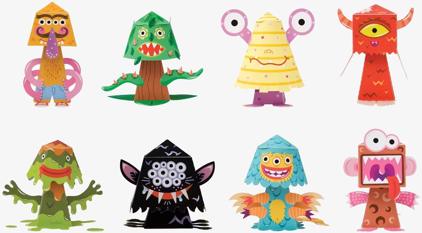 Skapa egna monster från Worldwide co med åtta unika figurer