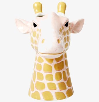 Vas - Giraff från Rice, keramikvas med giraffhuvuddesign