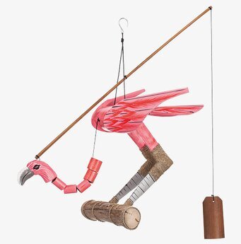 Flamingo Gungande Bambu från Different Design hängprydnad