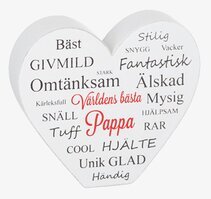 Stående Hjärta - Bästa Pappa från Different Design