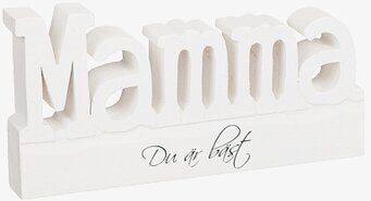 Stående Träskylt Mamma från Different Design på vit bas