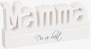 Stående Träskylt Mamma från Different Design på vit bas