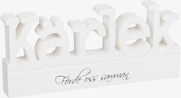 Stående Träskylt Kärlek från Different Design i vit färg