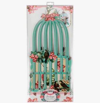 Kakfat Fågelbur från Talking Tables i mintgrönt och blommigt