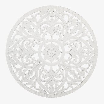 Väggdekor Blomma från Different Design i vitmålat trä