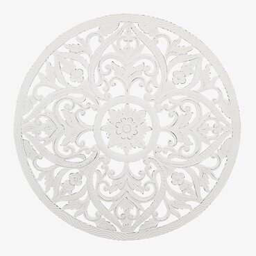 Väggdekor Blomma från Different Design i vitmålat trä