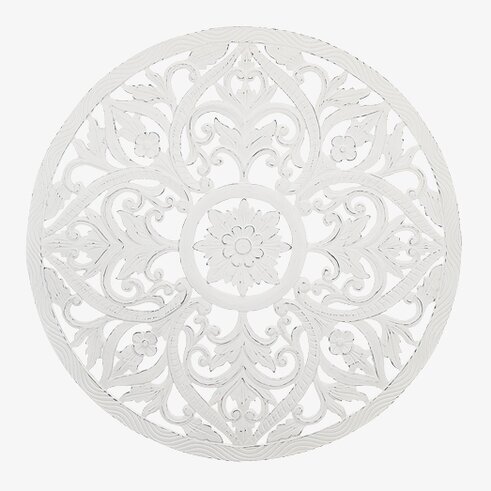 Väggdekor Blomma från Different Design i vitmålat trä