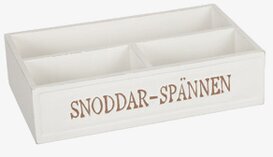 Förvaringslåda Snoddar från Different Design i trä med fack