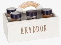 Trälåda Kryddor från Different Design med fyra kryddfack