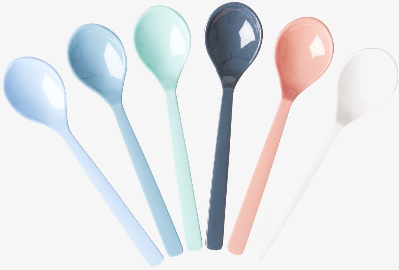 Skedar - Happy 21st från Rice i sex färger på vit bakgrund