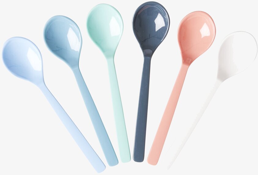 Skedar - Happy 21st från Rice i sex färger på vit bakgrund