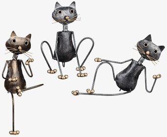 Smide Katt Crazy från Different Design, tre snirkliga katter
