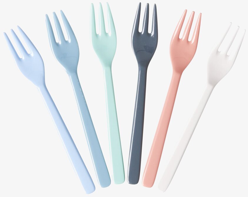 Tårtgaffel - Happy 21st från Rice i sex färgglada nyanser