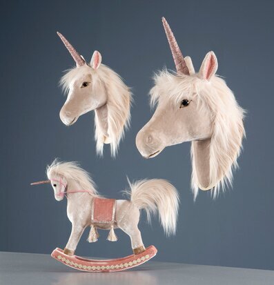 Enhörning Creme/Rosa från A Lot Decoration i barnkammare