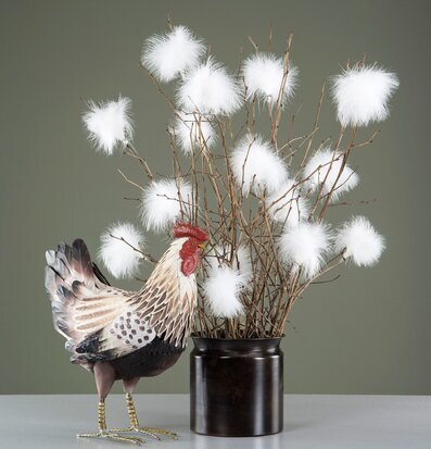 Fjäder/Pudervippa Tråd Vit från A Lot Decoration i vas