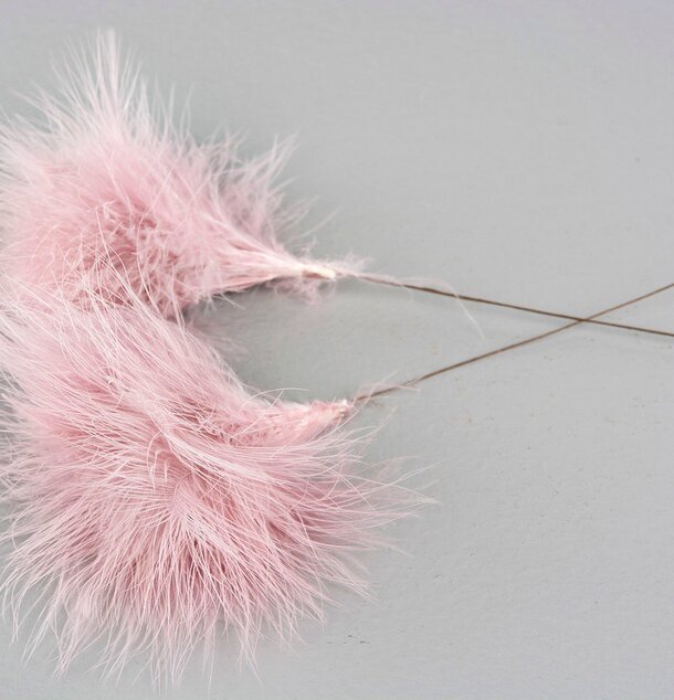 Fjäder/Pudervippa Tråd Gammelrosa från A Lot Decoration