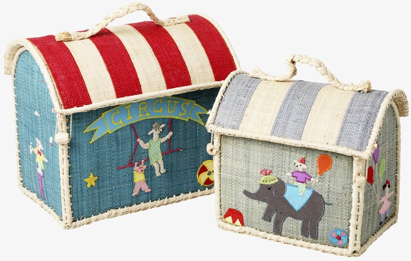 Barnväska Circus Theme från Rice med färgglada motiv