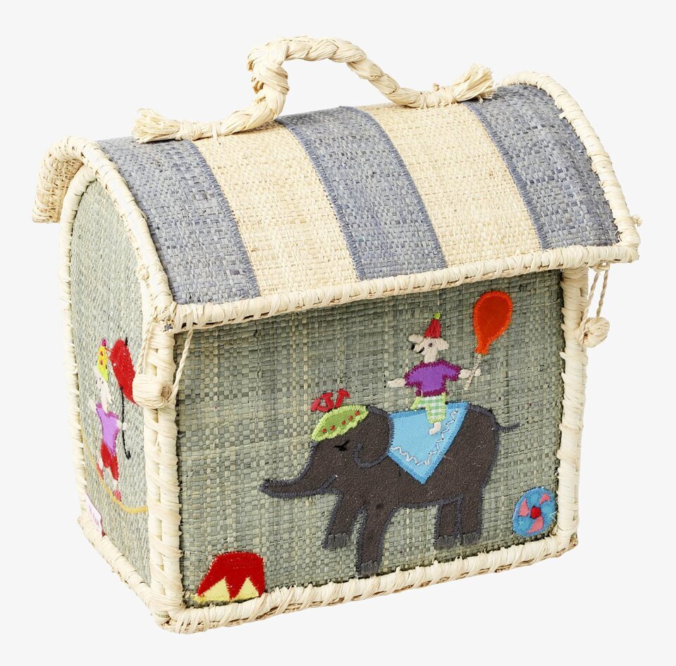 Barnväska Circus Theme från Rice med färgglada cirkusmotiv