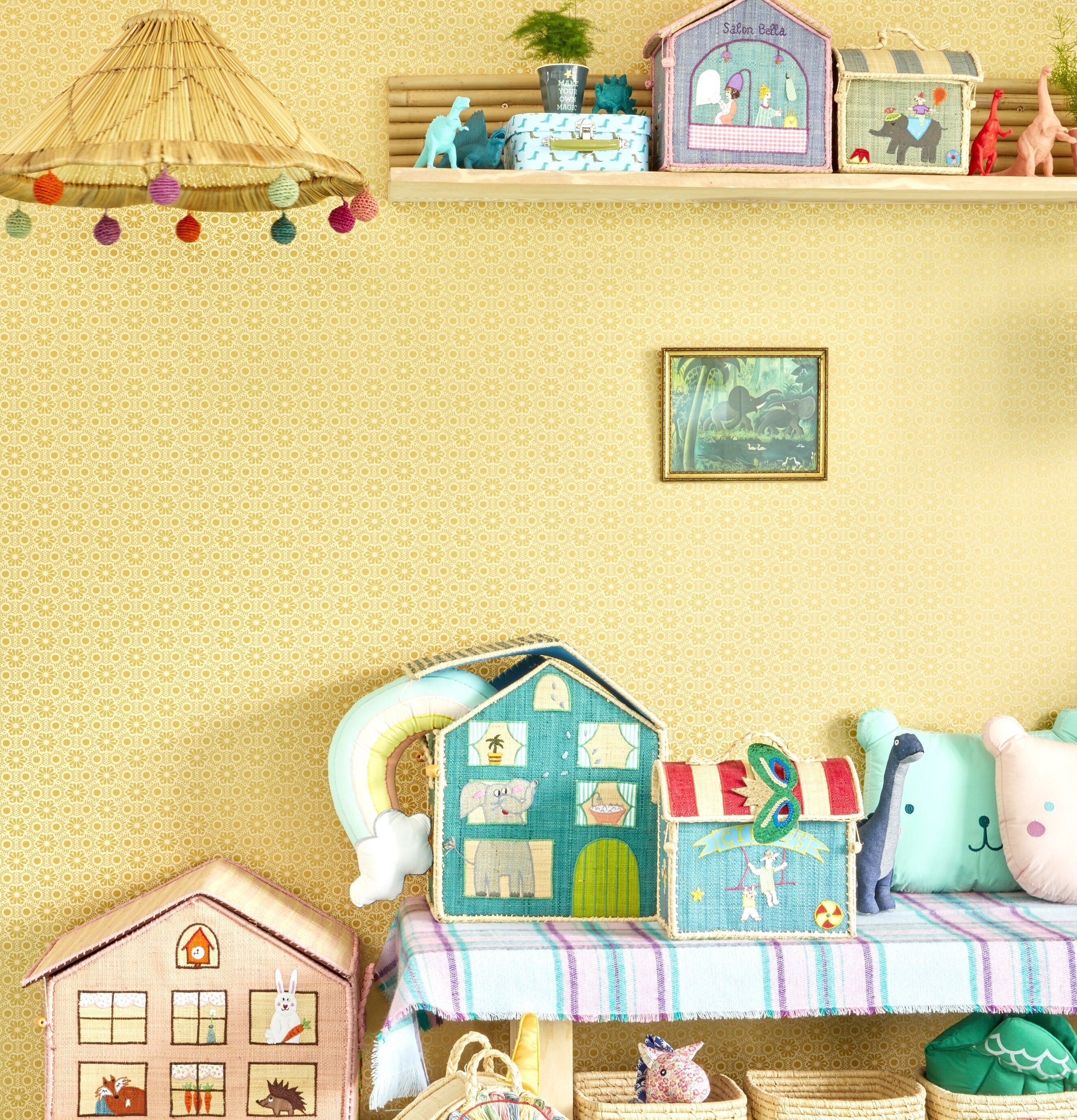 Barnväska Circus Theme från Rice med cirkustema och djur