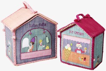 Barnväska Beauty Salon Embroidery från Rice, färgglad design