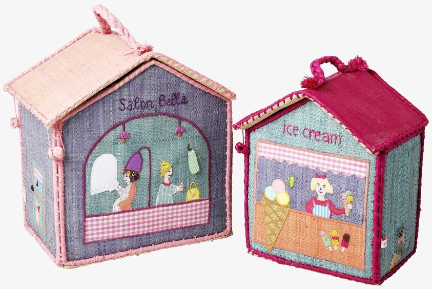 Barnväska Beauty Salon Embroidery från Rice, färgglad design