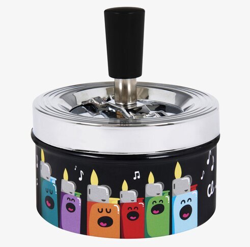 Askkopp Svart från Derriére la porte med färgglada tändare