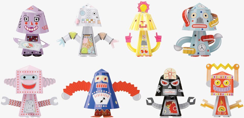 Skapa egna robotar från Worldwide co - färgglada och unika