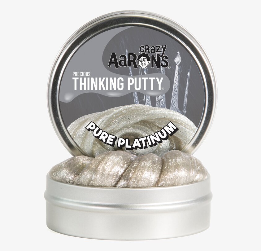 Pure Platinum - Glittrande Lera från Crazy Aarons Thinking Putty