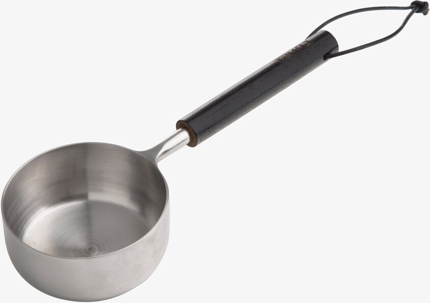 Decilitermått Svart från Ernst, rostfritt stål med trähandtag
