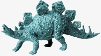 Dinosaurie från Rice, blå stegosaurus med detaljerade fjäll