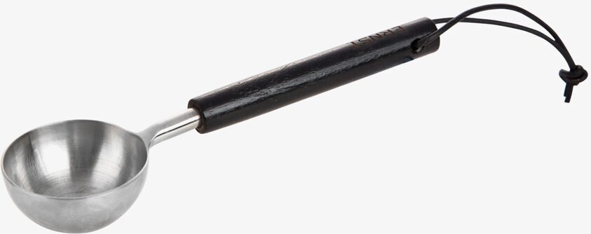 Kaffemått Svart från Ernst i rostfritt stål och svart trä