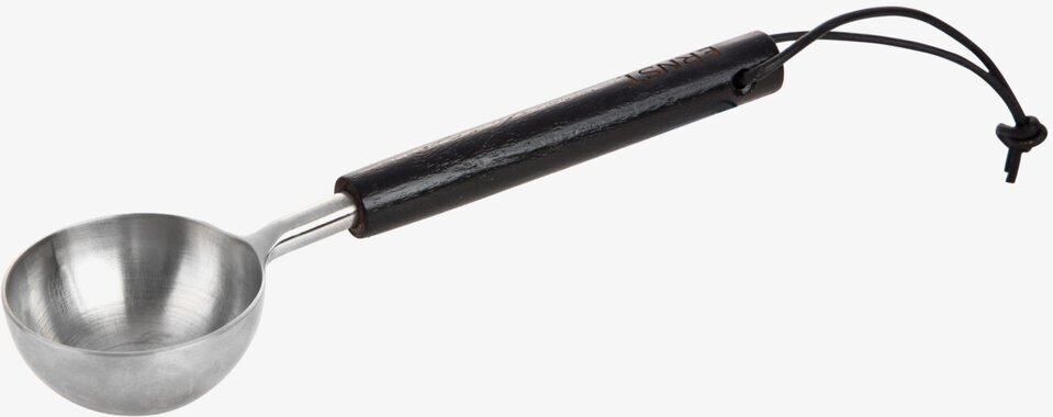 Kaffemått Svart från Ernst i rostfritt stål och svart trä