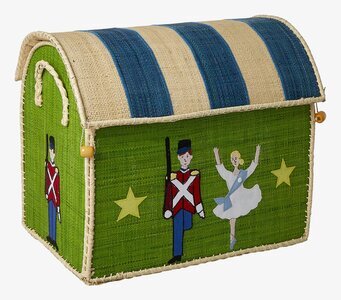 Förvaringskorg Small Tennsoldat från Rice med grönt tyg