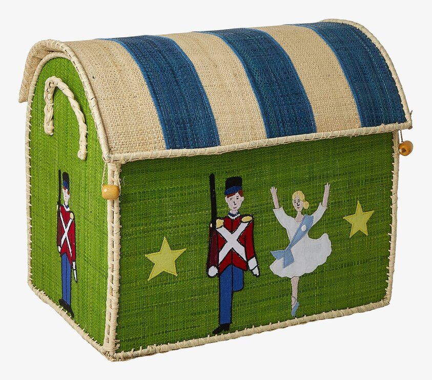 Förvaringskorg Small Tennsoldat från Rice med grönt tyg