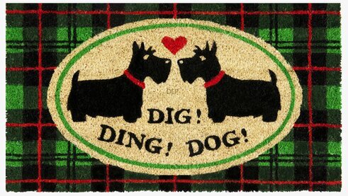 Dörrmatta Hund från Derriére la porte med två svarta hundar